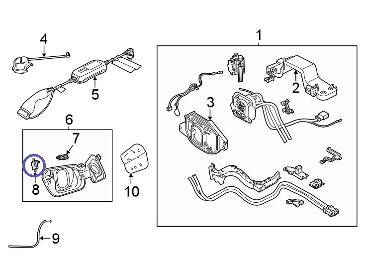 Actuator, charge port - Smoothbev